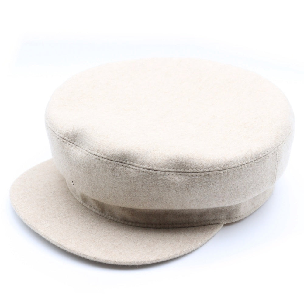 HERMES(エルメス) セリエ キャスケット ホワイト カシミヤ 帽子 #57