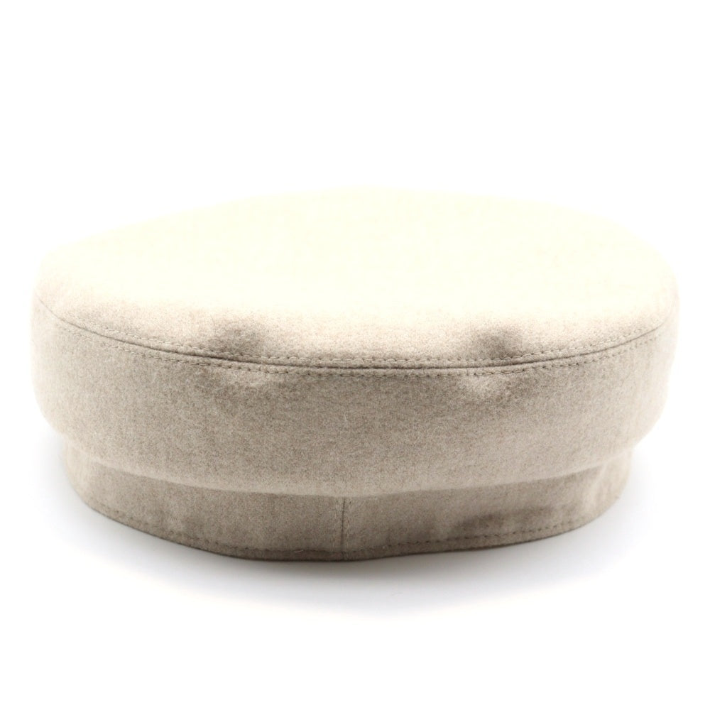 HERMES(エルメス) セリエ キャスケット ホワイト カシミヤ 帽子 #57