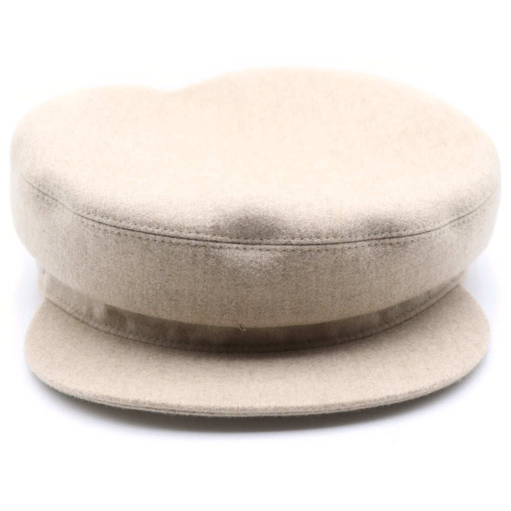 HERMES(エルメス) セリエ キャスケット ホワイト カシミヤ 帽子 #57