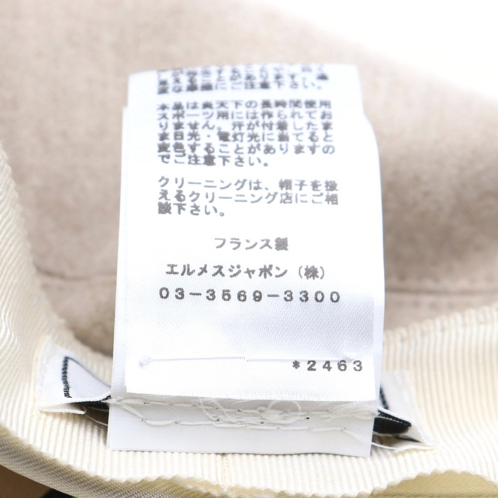 HERMES(エルメス) セリエ キャスケット ホワイト カシミヤ 帽子 #57