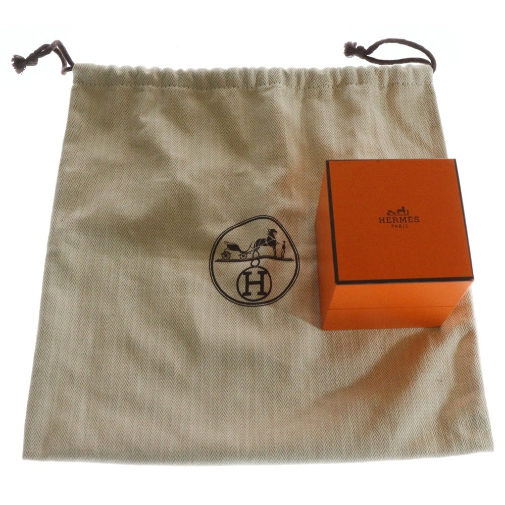 HERMES(エルメス) コリエ ドシアン バングル ブラック レザー スタッズ □R刻印 シルバー金具