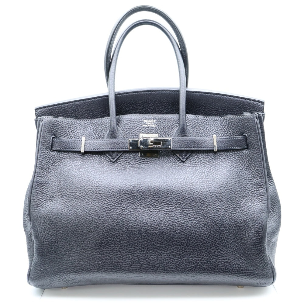 HERMES(エルメス) バーキン35 トゴ シルバー金具 ネイビー系 パープル×ブルー系 □H刻印 ハンドバッグ