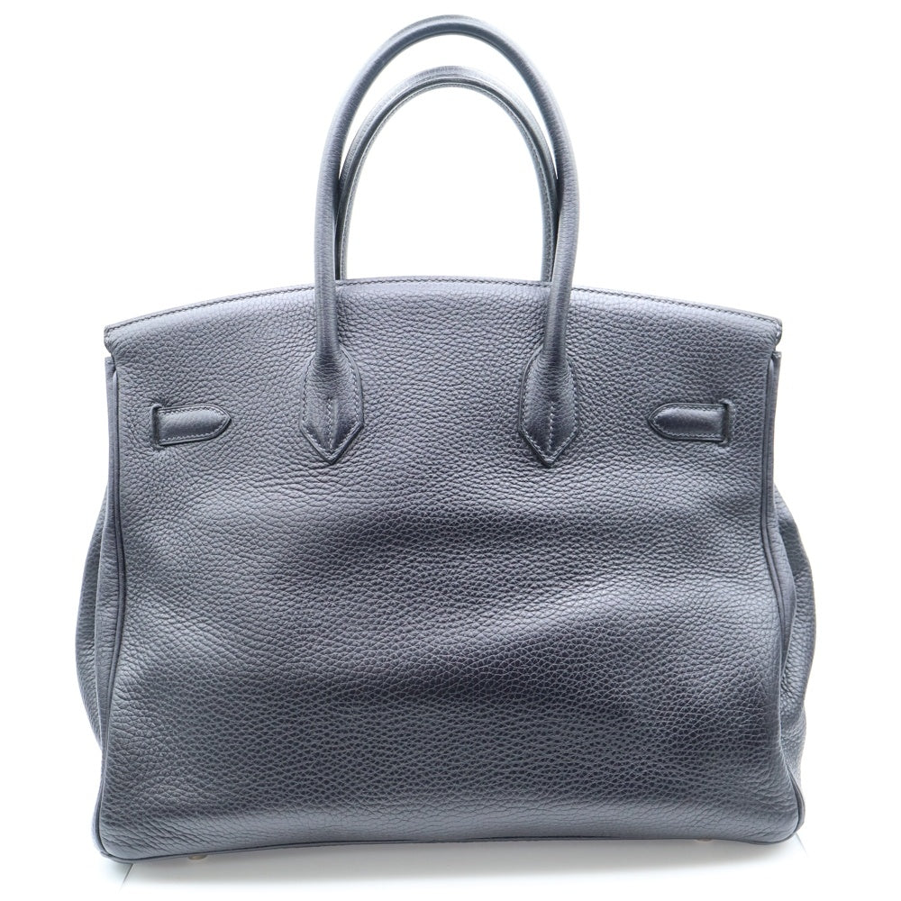 HERMES(エルメス) バーキン35 トゴ シルバー金具 ネイビー系 パープル×ブルー系 □H刻印 ハンドバッグ