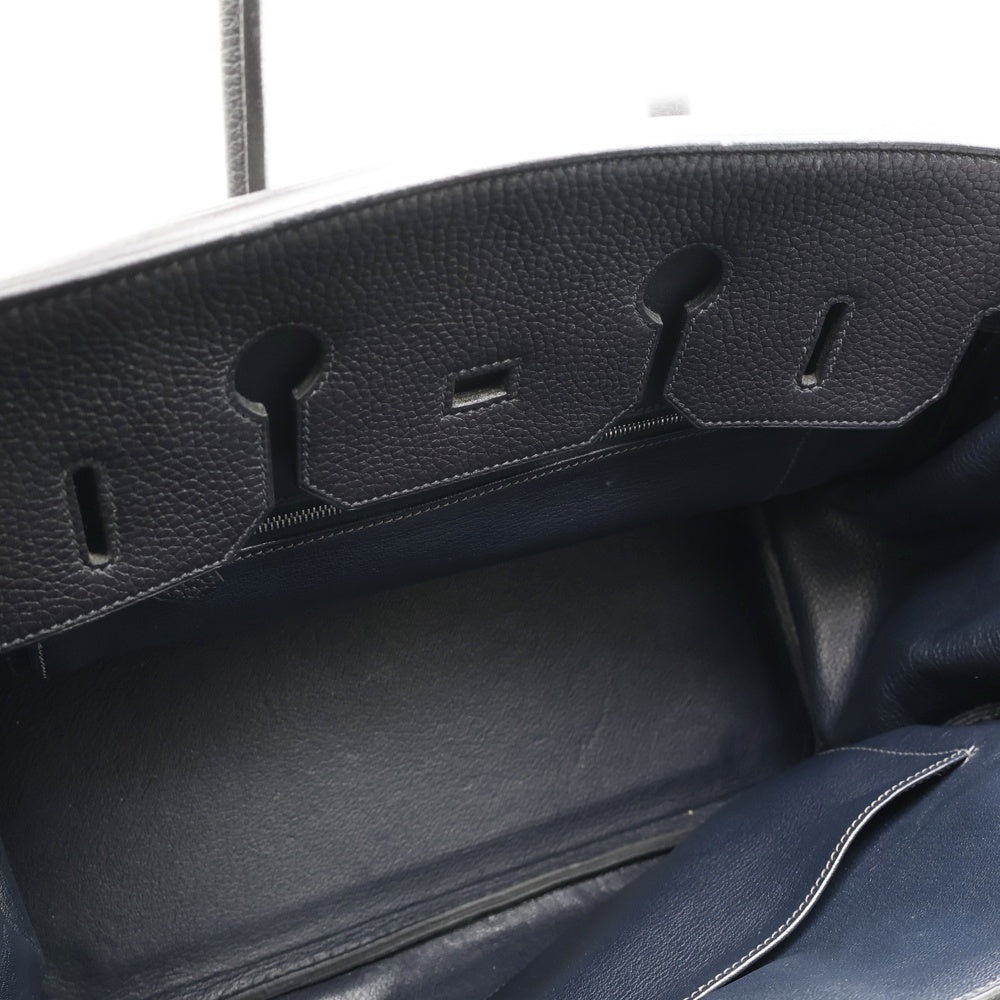 HERMES(エルメス) バーキン35 トゴ シルバー金具 ネイビー系 パープル×ブルー系 □H刻印 ハンドバッグ