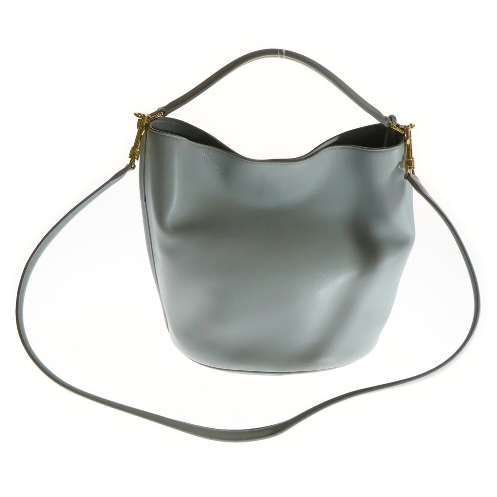 CELINE(セリーヌ) バケット16 2WAYバッグ ハンドバッグ ショルダーバッグ カーフスキン ライトブルー ゴールド金具