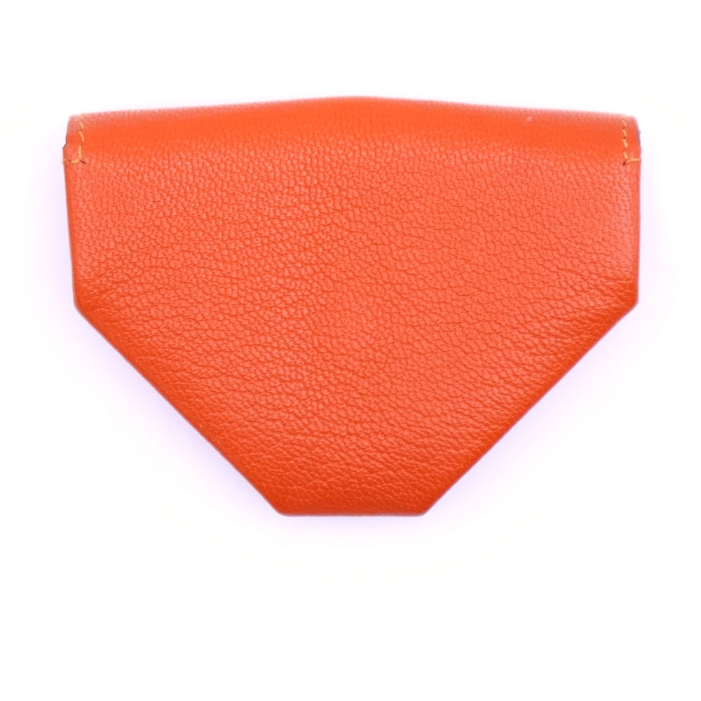 HERMES(エルメス) ルヴァンキャトル レザーコインケース 小銭入れ オレンジ □E刻印