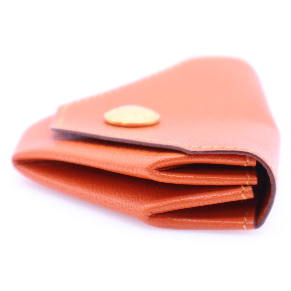 HERMES(エルメス) ルヴァンキャトル レザーコインケース 小銭入れ オレンジ □E刻印
