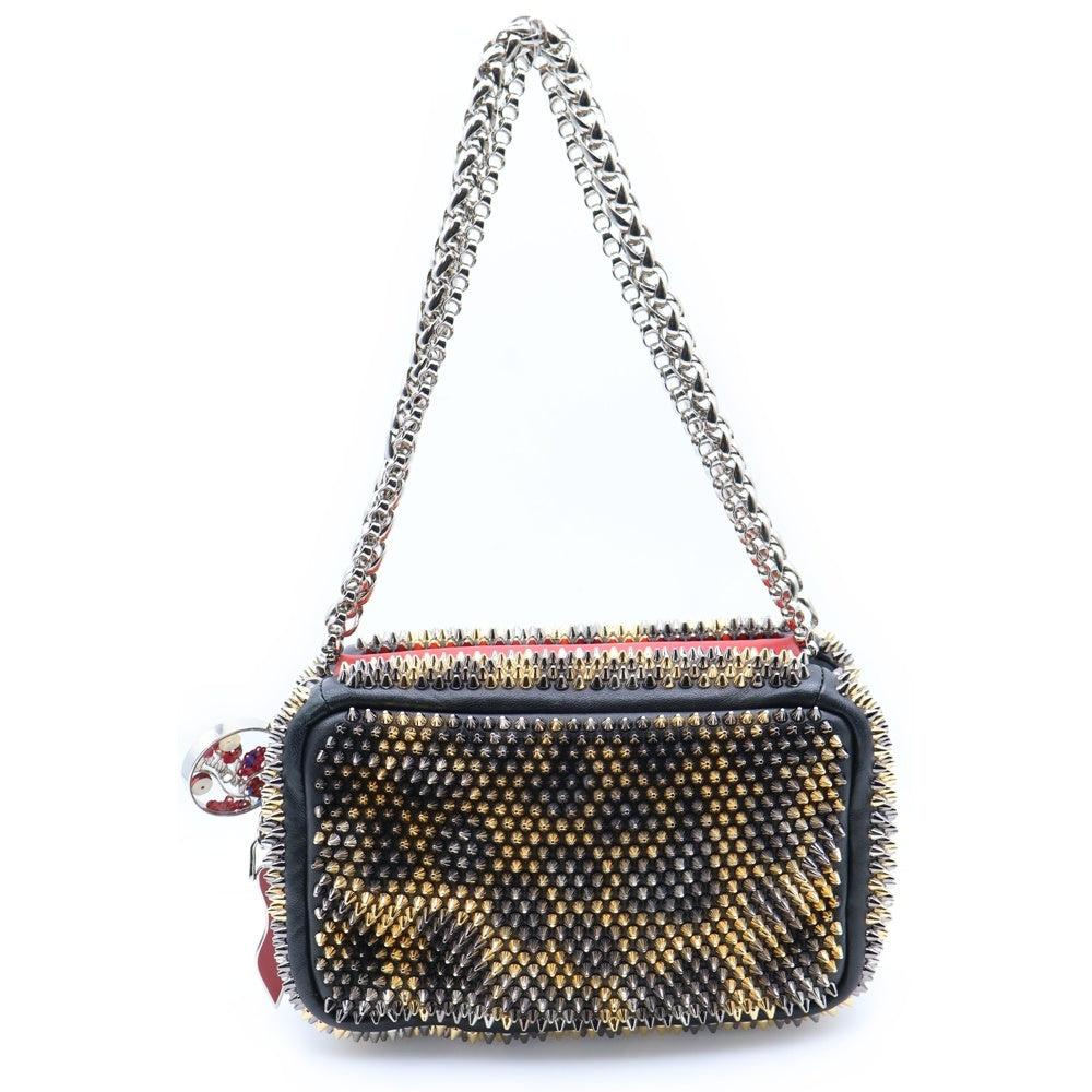 CHRISTIAN LOUBOUTIN(クリスチャンルブタン) Piloutin Spikes ピロタン チェーンショルダーバッグ ハンドバッグ レザー