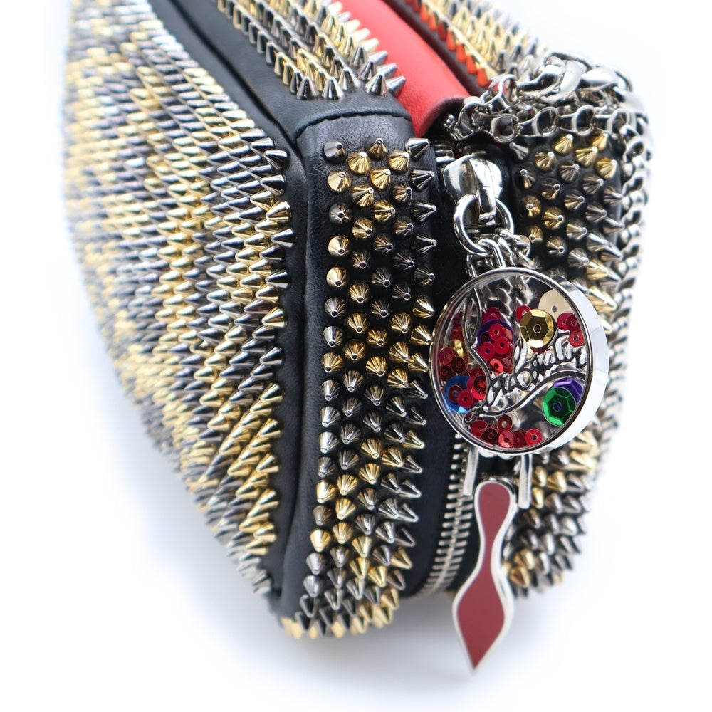 CHRISTIAN LOUBOUTIN(クリスチャンルブタン) Piloutin Spikes ピロタン チェーンショルダーバッグ ハンドバッグ レザー