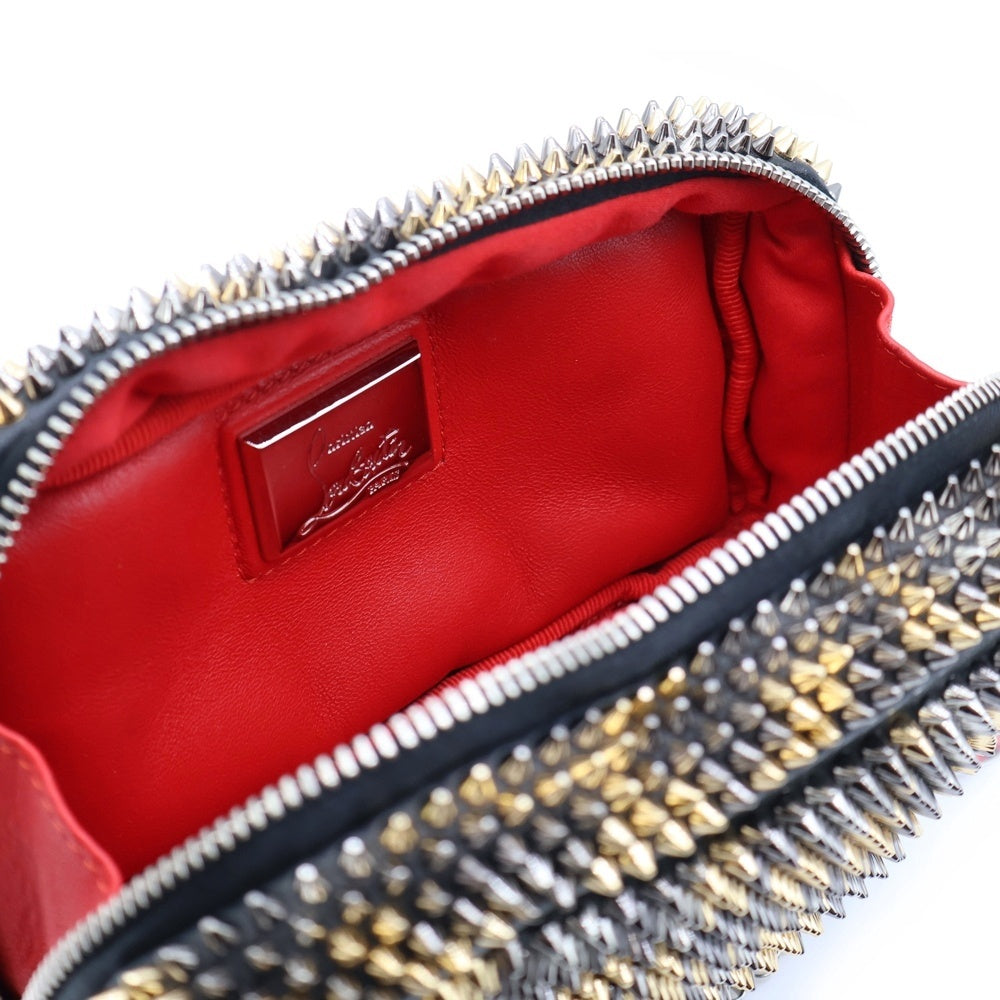 CHRISTIAN LOUBOUTIN(クリスチャンルブタン) Piloutin Spikes ピロタン チェーンショルダーバッグ ハンドバッグ レザー