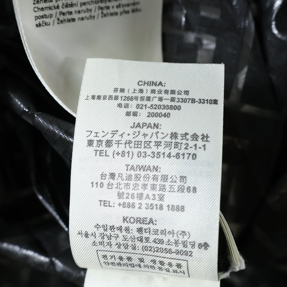 FENDI(フェンディ) ズッカ総柄プリント ホイル プリーツ ロング フレア スカート シルバー レディース FQ7121 A9FE