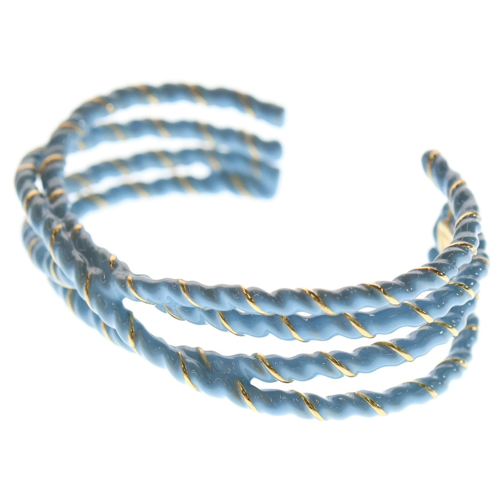Maison Margiela 0(メゾンマルジェラ) Laces Rope Bangle クロスカフバングル ブレスレット ブルー SM1UY0093