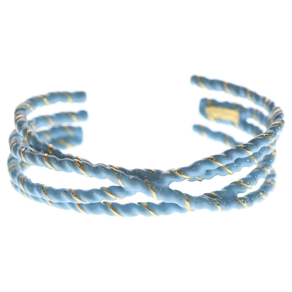 Maison Margiela 0(メゾンマルジェラ) Laces Rope Bangle クロスカフバングル ブレスレット ブルー SM1UY0093