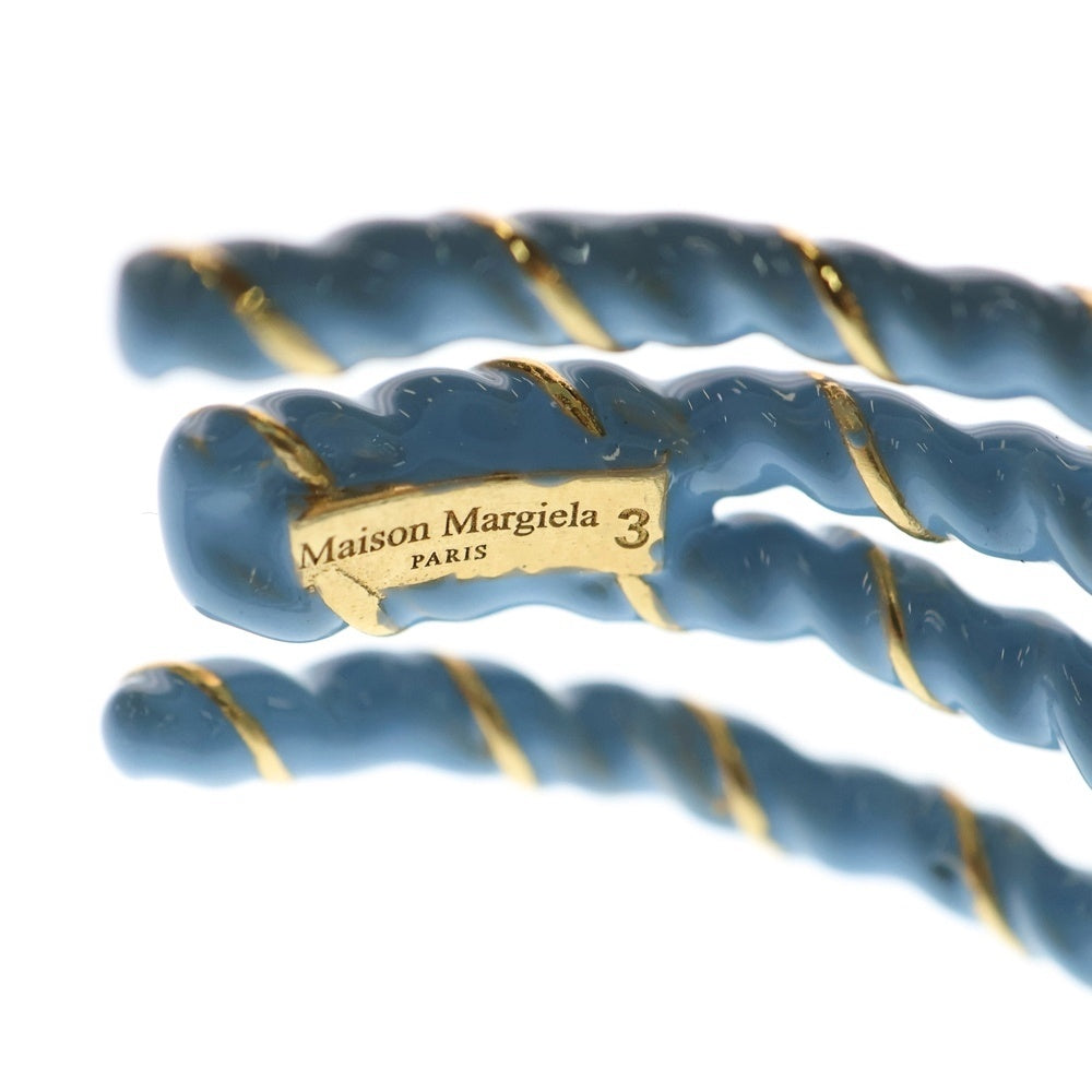 Maison Margiela 0(メゾンマルジェラ) Laces Rope Bangle クロスカフバングル ブレスレット ブルー SM1UY0093