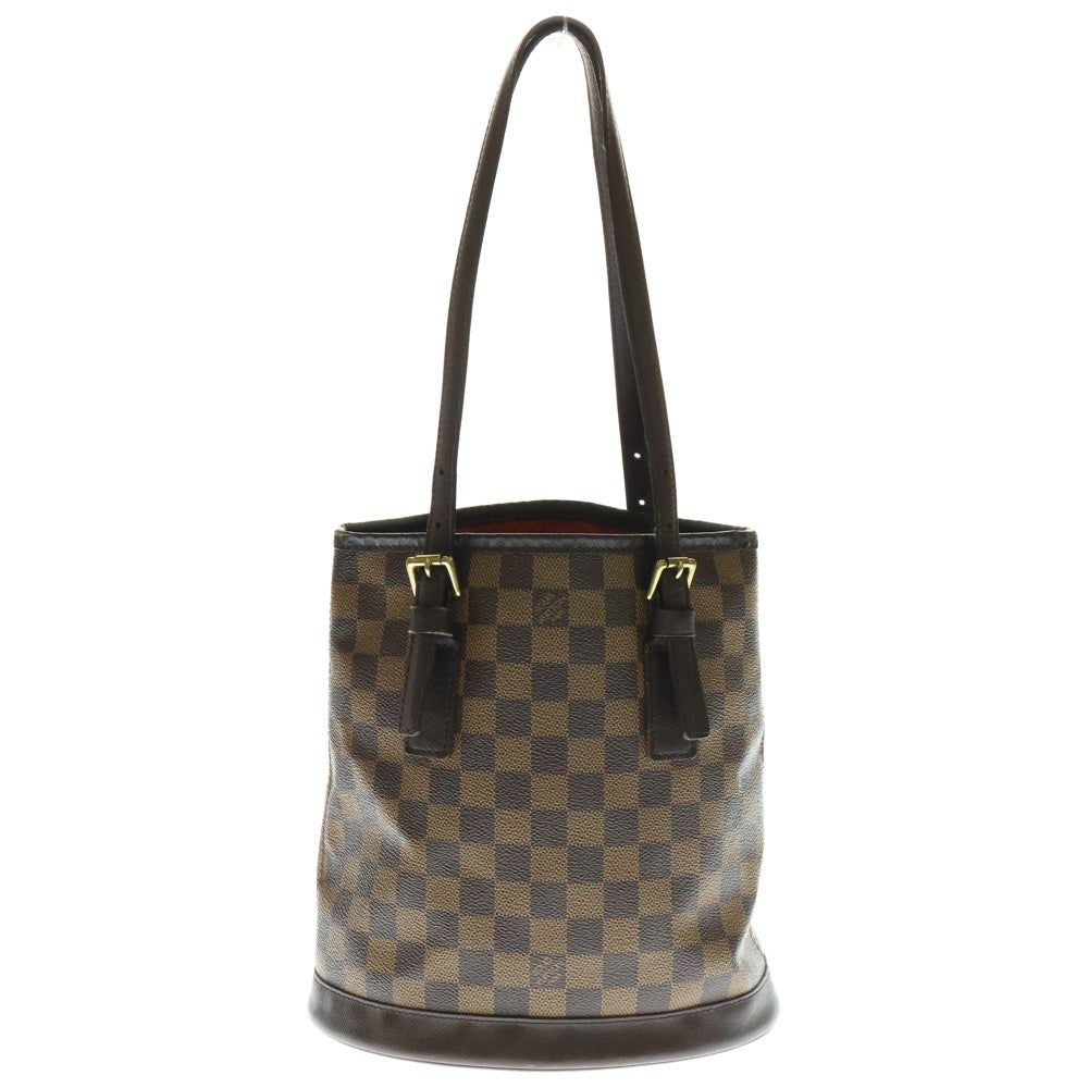 LOUIS VUITTON(ルイヴィトン) マレ ダミエ エベヌ PVC レザー ハンドバッグ ゴールド金具 ブラウン N42240