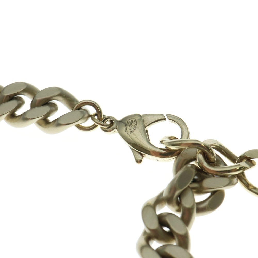 CHANEL(シャネル) ココマーク プレートロゴチェーンロングネックレス シルバー/ゴールド