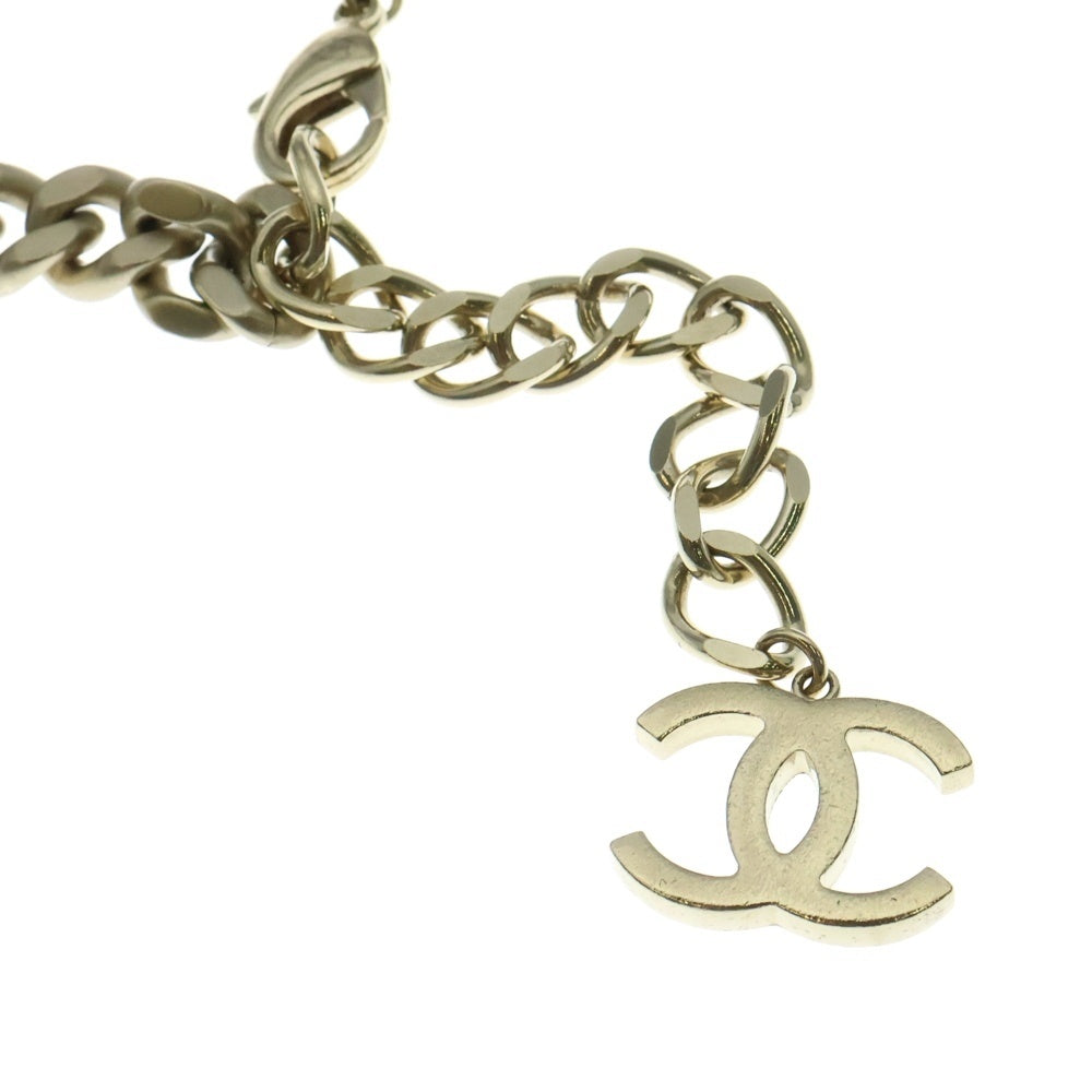 CHANEL(シャネル) ココマーク プレートロゴチェーンロングネックレス シルバー/ゴールド