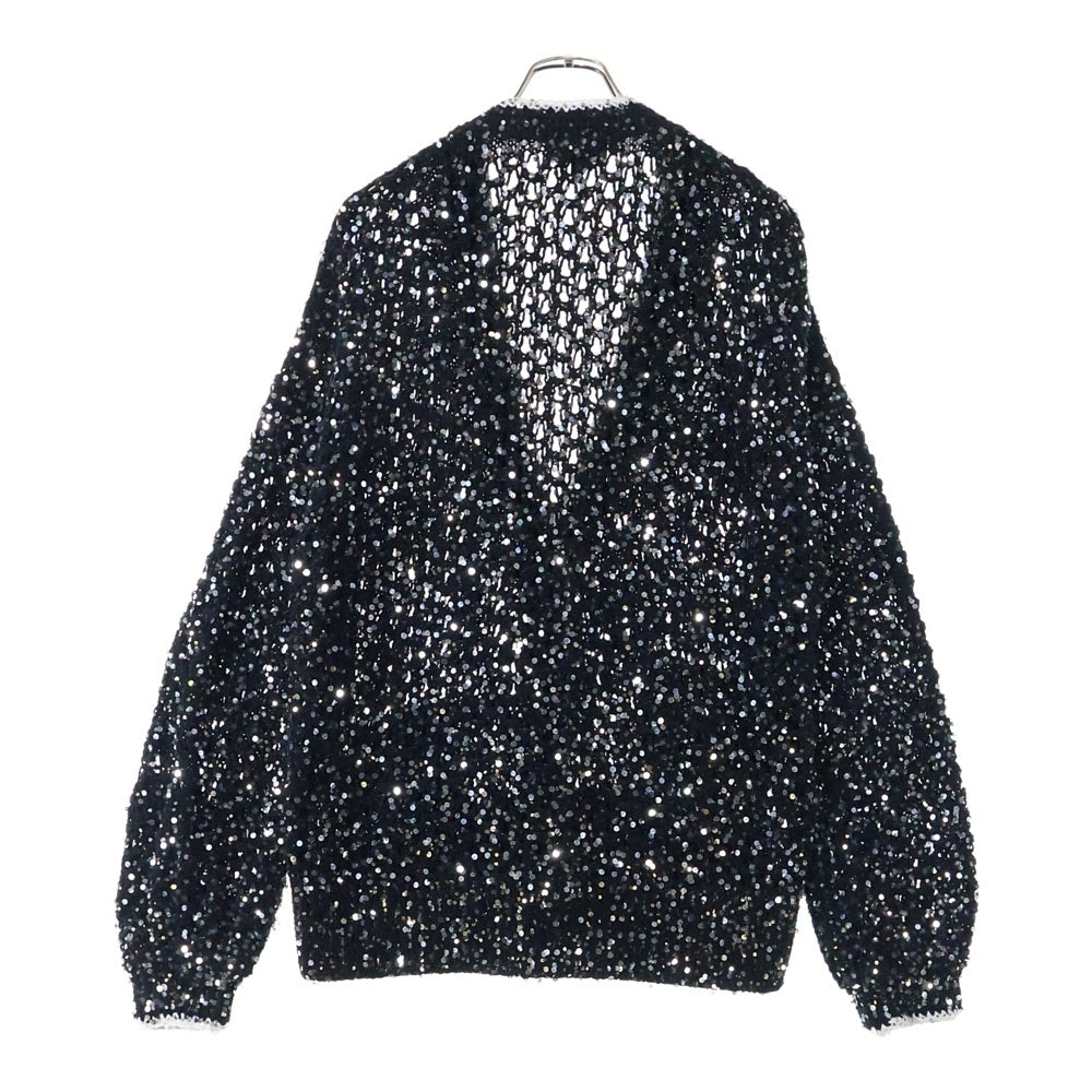 CHANEL(シャネル) ココマークボタン スパンコール コットンニット カーディガン ブラック P75060K10768