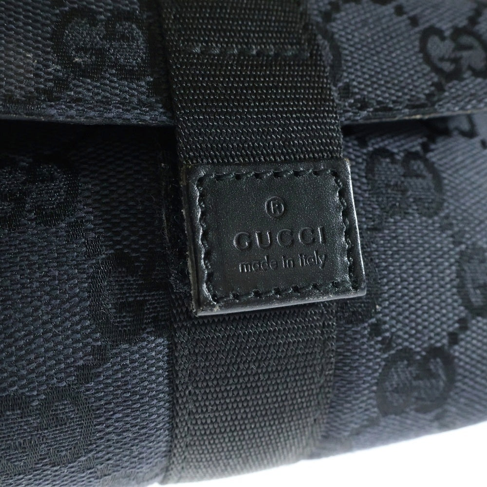 GUCCI(グッチ) GGキャンバス レザー切替ポーチ 小物入れ ブラック