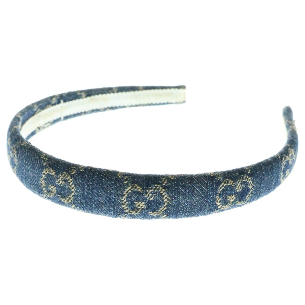 GUCCI(グッチ) GGデニム カチューシャ インディゴ ヘアバンド 652835