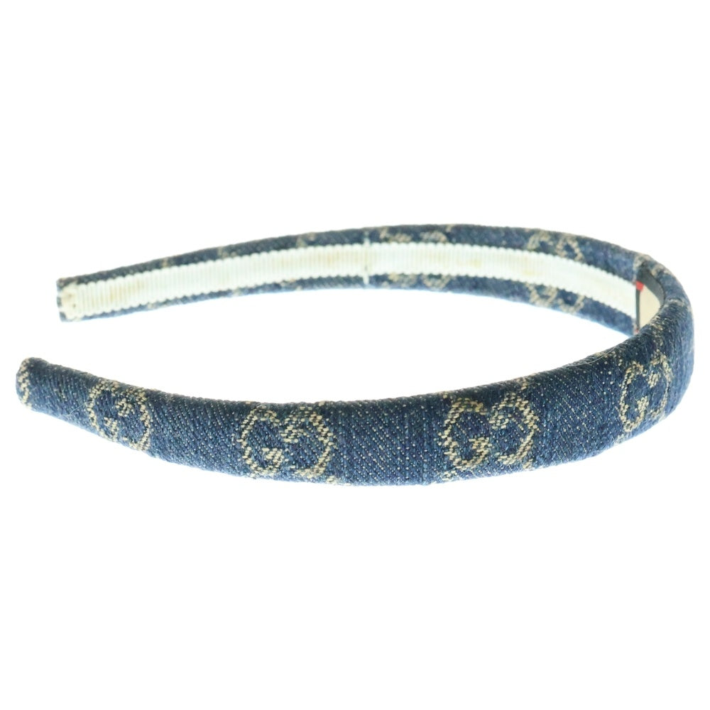 GUCCI(グッチ) GGデニム カチューシャ インディゴ ヘアバンド 652835
