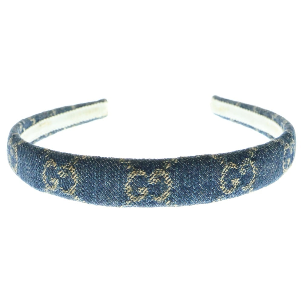 GUCCI(グッチ) GGデニム カチューシャ インディゴ ヘアバンド 652835