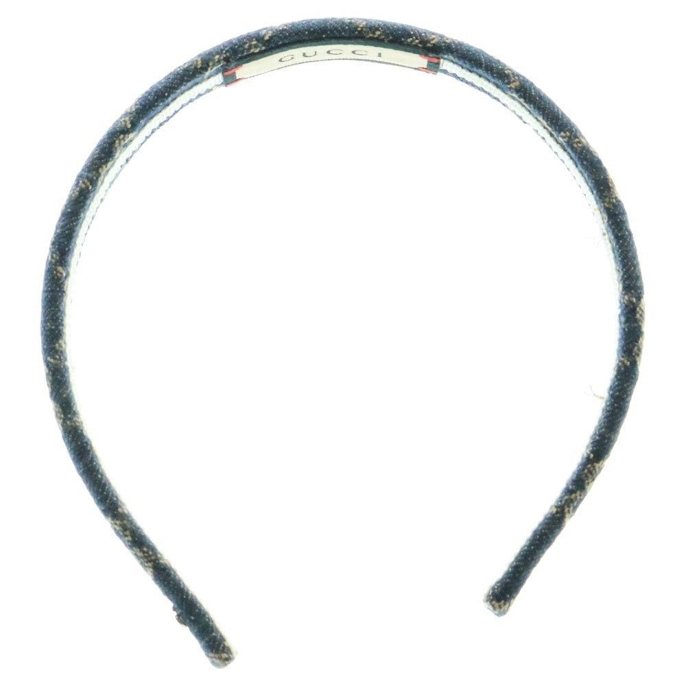 GUCCI(グッチ) GGデニム カチューシャ インディゴ ヘアバンド 652835