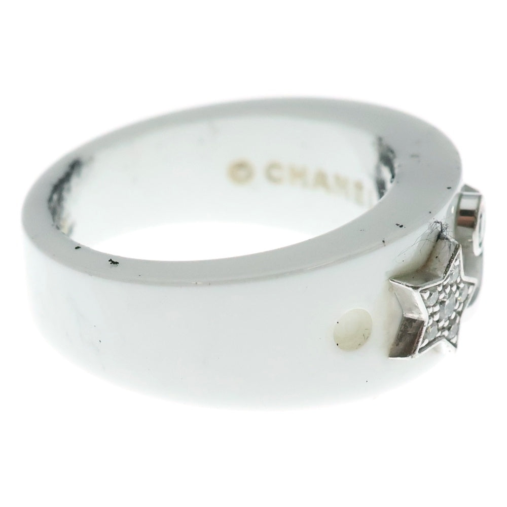CHANEL(シャネル) コスミックドゥシャネル リング 指輪 シルバー×ホワイト Au750 5.4g