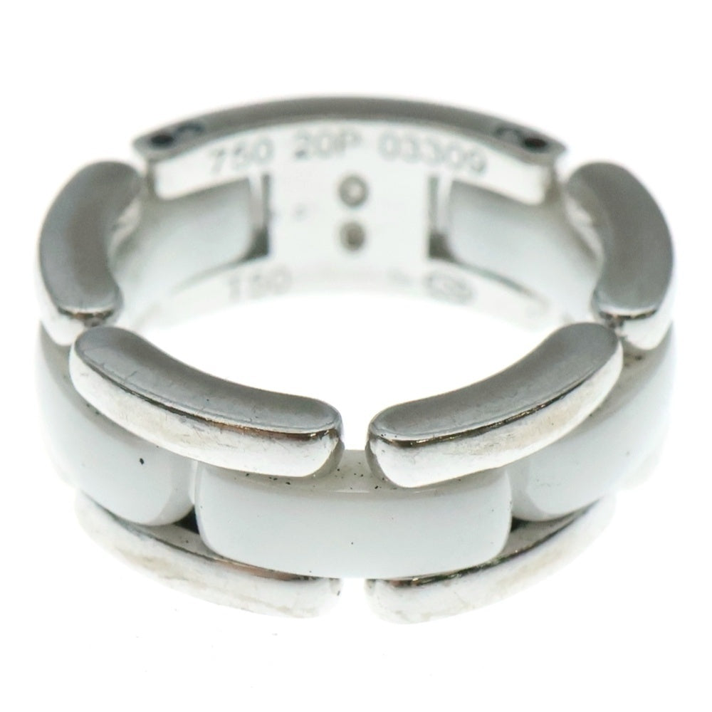 CHANEL(シャネル) ウルトラリング 指輪 ホワイト×シルバー0 Au750 9.7g