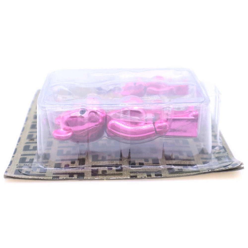 FENDI(フェンディ) ベアブリック フィギュア マスコット チャーム メタリックピンク