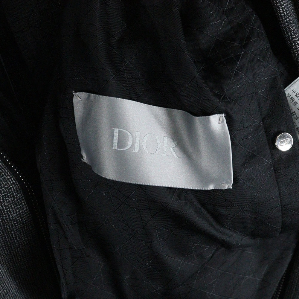 DIOR(ディオール) 21SS セットアップ CD ICON ロゴプレート ウール ジップアップ ブルゾン 1タック イージー スラックスパンツ トラウザーズ グレー 113C440A4994
