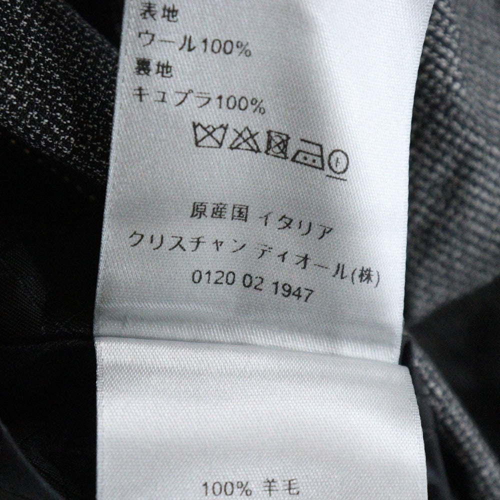 DIOR(ディオール) 21SS セットアップ CD ICON ロゴプレート ウール ジップアップ ブルゾン 1タック イージー スラックスパンツ トラウザーズ グレー 113C440A4994