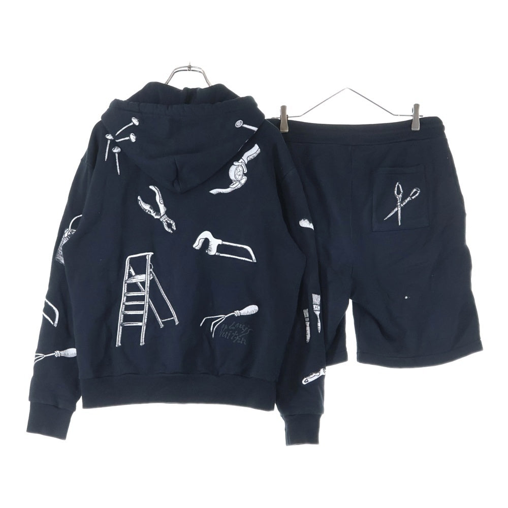 LOUIS VUITTON(ルイヴィトン) 23SS マルチツールエンブロイダード プルオーバーパーカー LVマルチツール エンブロイダリーショートパンツ セットアップ RM231 IHN HOY75W RM231 IHN HOY90W