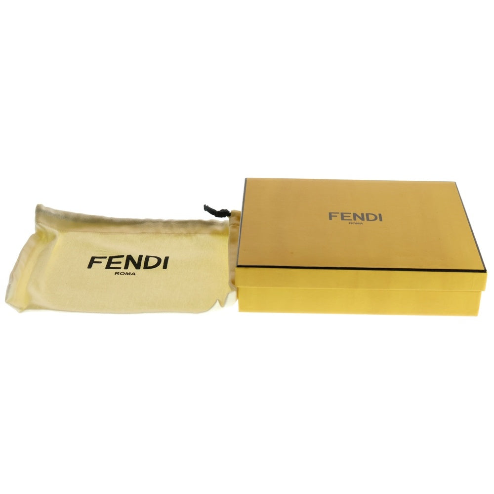 FENDI(フェンディ) オーロック FFロゴ スウェード コンビレザー フォンホルダー スマホ フォンポーチ カードケース オレンジ 7AS055