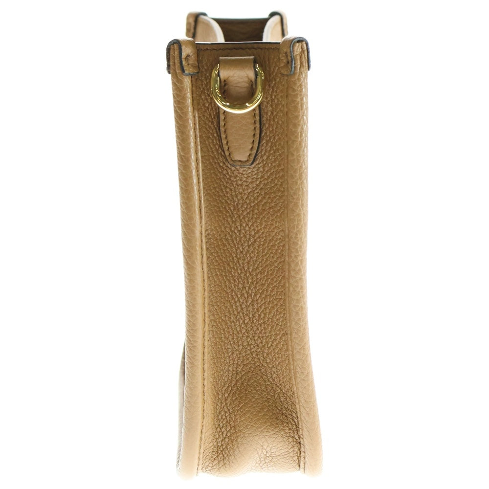 PRADA(プラダ) ヴィッテロダイノ トライアングルロゴプレート ソフトレザー ショルダーバッグ ゴールド金具 ブラウン 1BH191