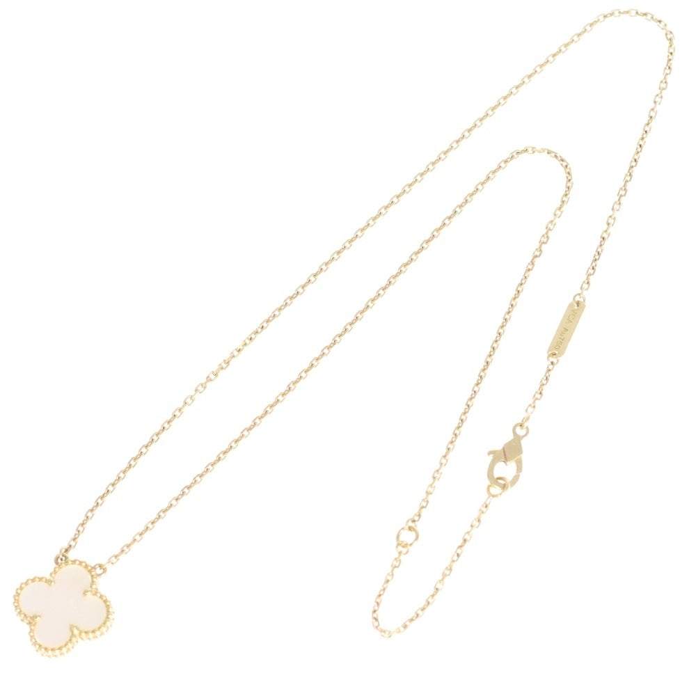 Van Cleef & Arpels(ヴァンクリーフアンドアーペル) ヴィンテージアルハンブラ マザーオブパール ネックレス ペンダント K18YG イエローゴールド/ホワイト VCARA45900