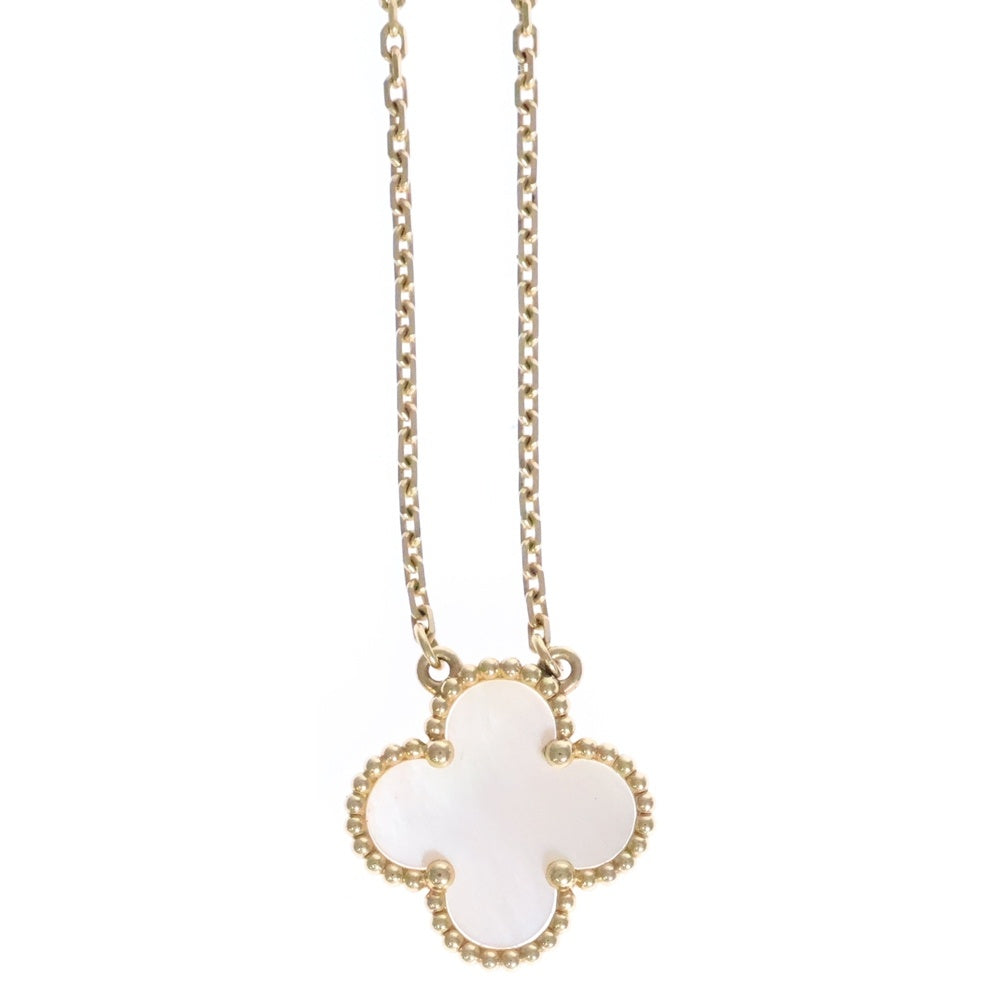 Van Cleef & Arpels(ヴァンクリーフアンドアーペル) ヴィンテージアルハンブラ マザーオブパール ネックレス ペンダント K18YG イエローゴールド/ホワイト VCARA45900