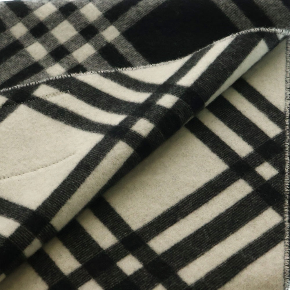 BURBERRY(バーバリー) マフラー カシミア チェック ブラック×ホワイト