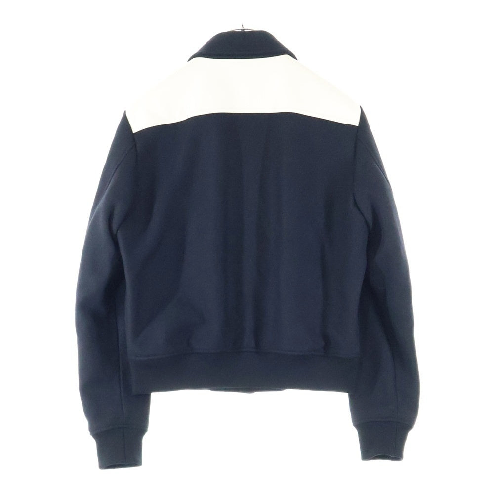 AMIRI(アミリ) MA Logo BAND バンド ボンバージャケット スタジャン ブラック×ホワイト レザー