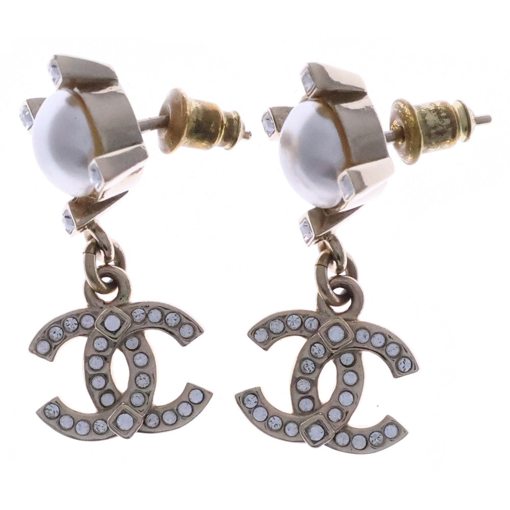 CHANEL(シャネル) ココマーク フェイクパールピアス シャンパン 