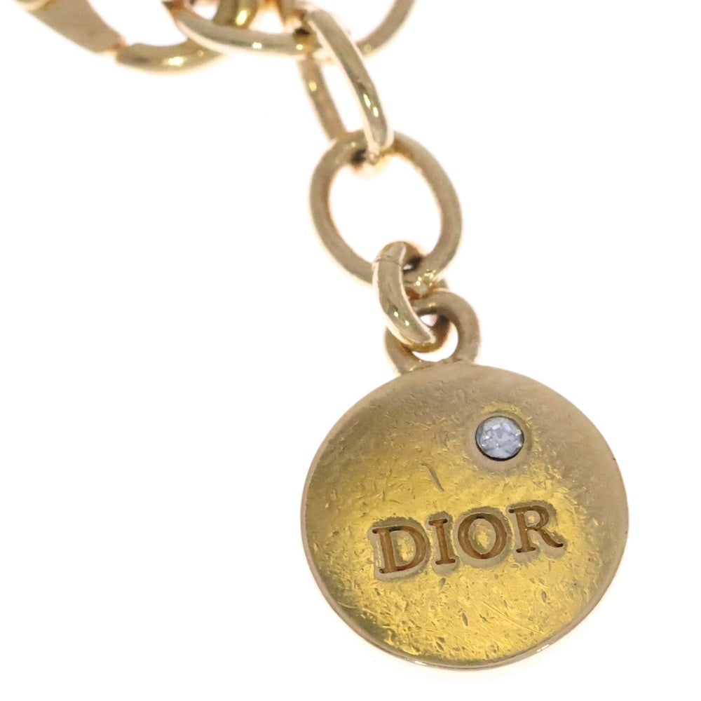 DIOR(ディオール) レボリューション ロゴ ラインストーン ネックレス ペンダント チェーン ゴールド GP N1308DVOCY