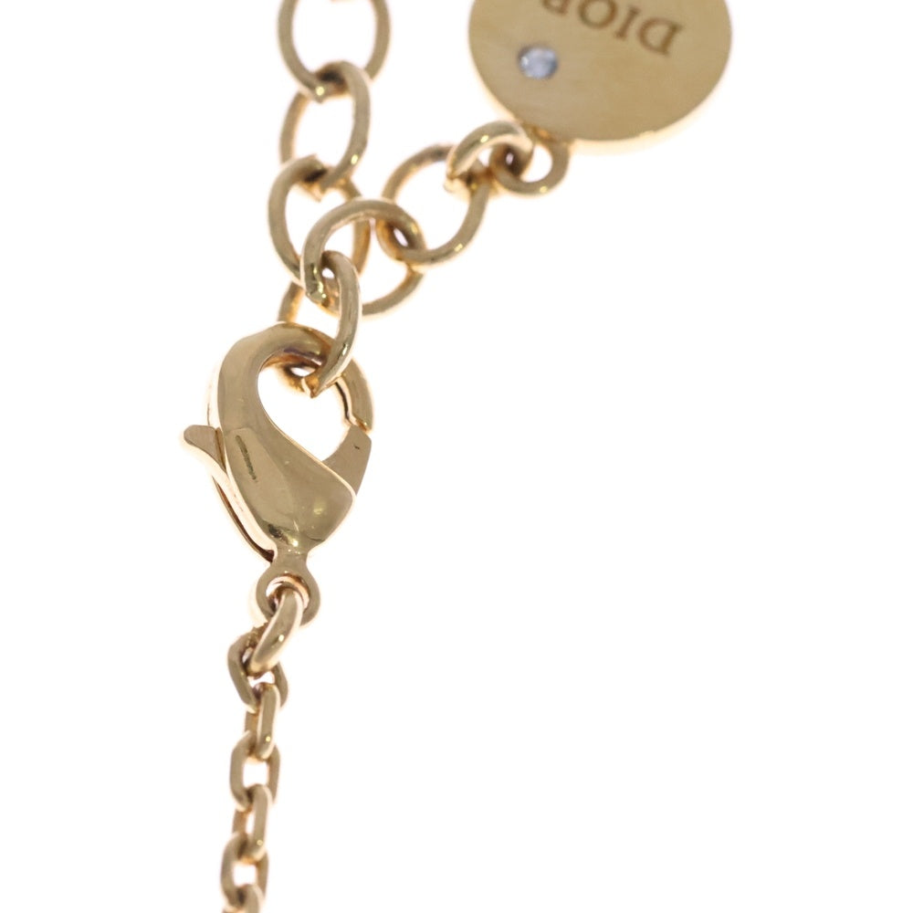 DIOR(ディオール) レボリューション ロゴ ラインストーン ネックレス ペンダント チェーン ゴールド GP N1308DVOCY