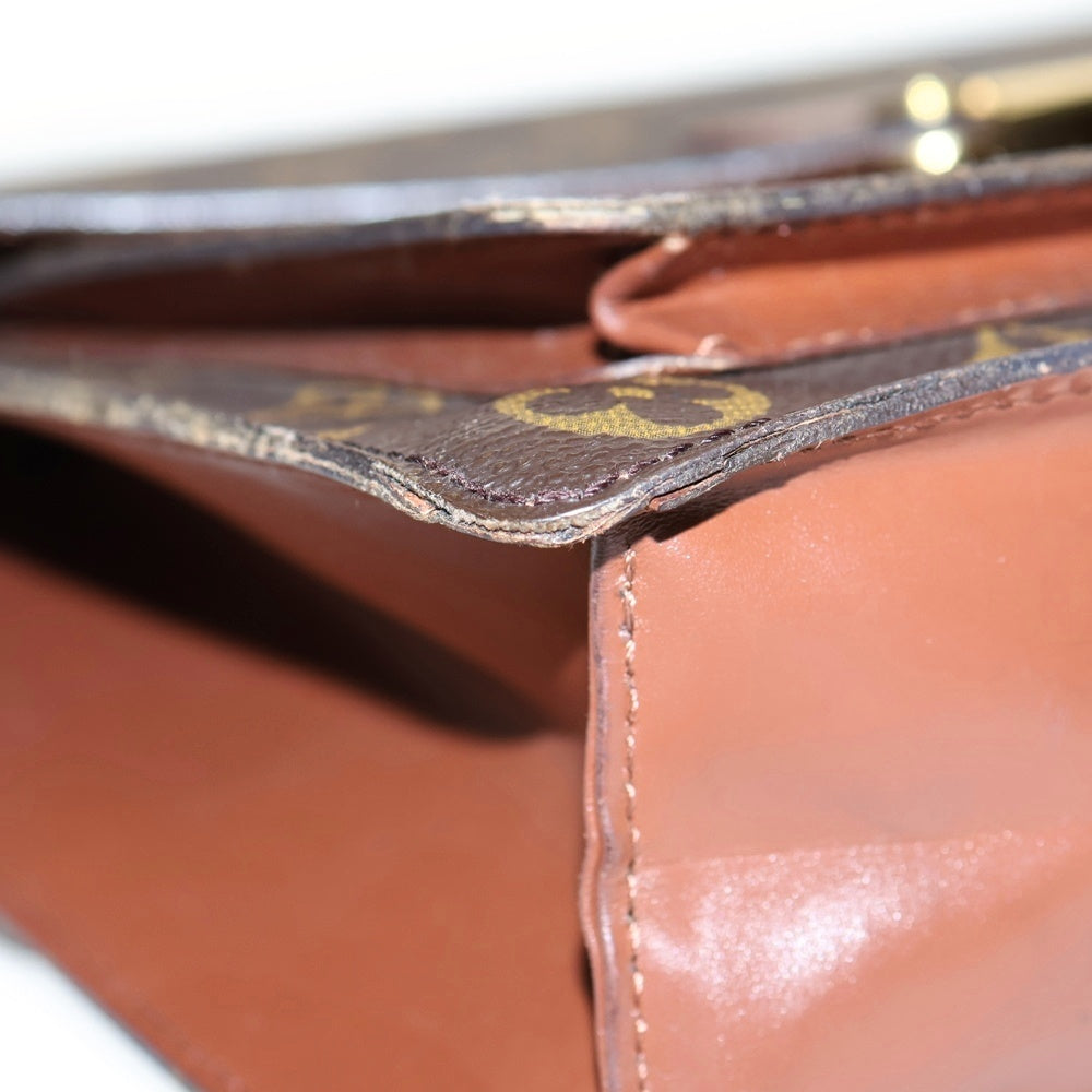 LOUIS VUITTON(ルイヴィトン) モノグラム モンソー 2WAYバッグ ショルダーバッグ ハンドバッグ ブラウン ゴールド金具 レザー×PVC M51185