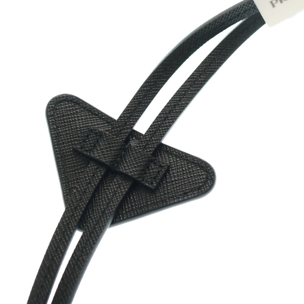 PRADA(プラダ) ボロタイ トロイアングルロゴ サフィアーノ ブラック PVC RFID 21C027