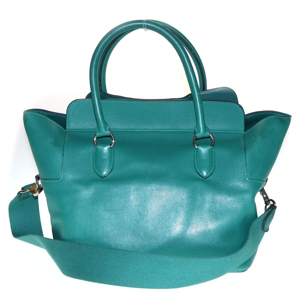 HERMES(エルメス) ツールボックス26 マラカイト エバーカラー 2WAY ハンドバッグ ショルダーバッグ シルバー金具 □Q刻印