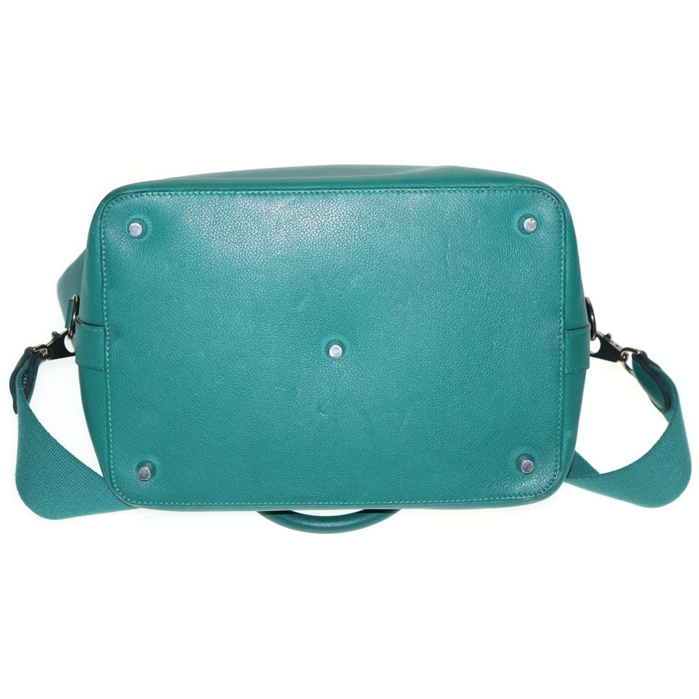 HERMES(エルメス) ツールボックス26 マラカイト エバーカラー 2WAY ハンドバッグ ショルダーバッグ シルバー金具 □Q刻印