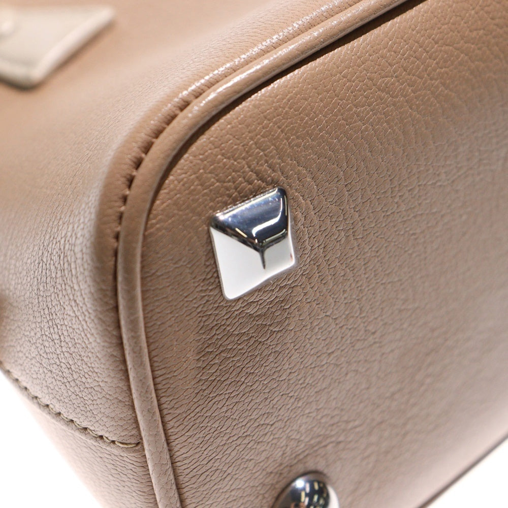 MM6 Maison Margiela(エムエムシックスメゾンマルジェラ) 5AC MICRO 2WAY レザーハンドバッグ チェーンショルダーバッグ ベージュ SB1WG0059