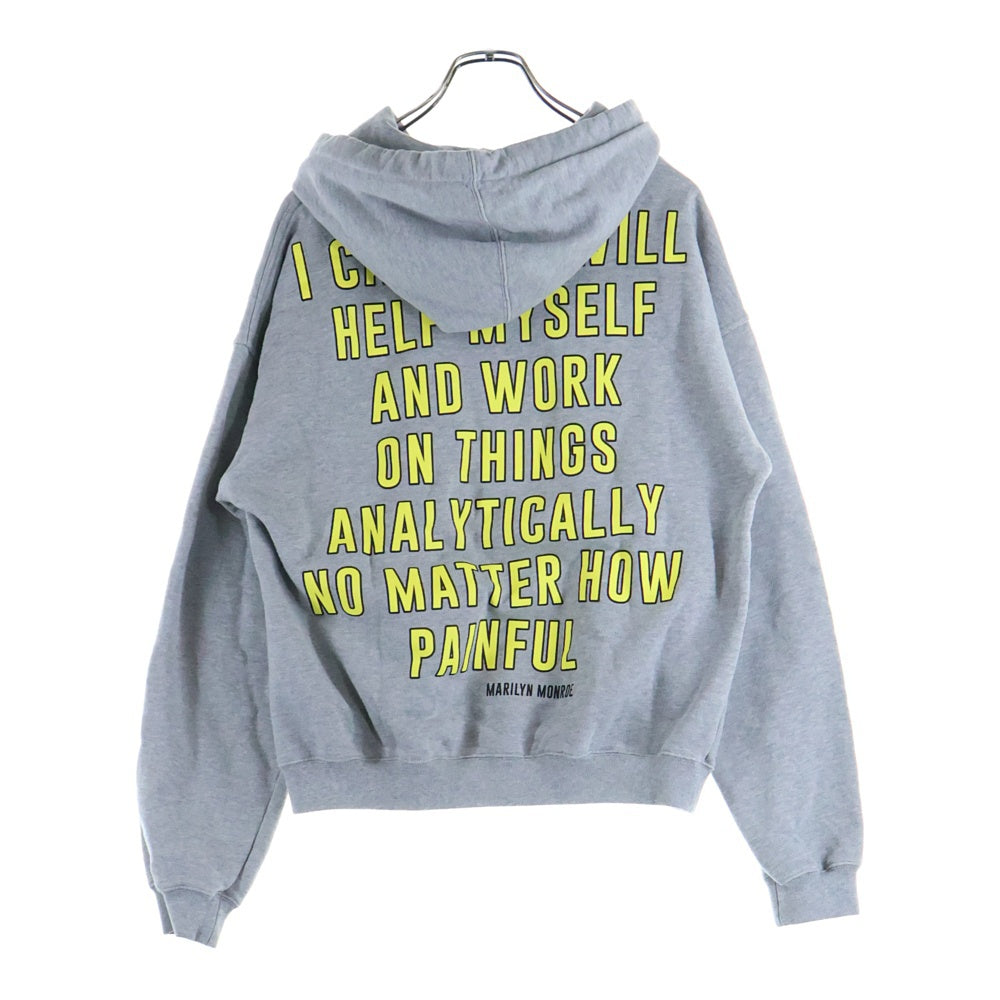 GUCCI(グッチ) インターロッキングG キャット ロゴ プリント プルオーバー スウェットパーカー フーディー グレー 700120