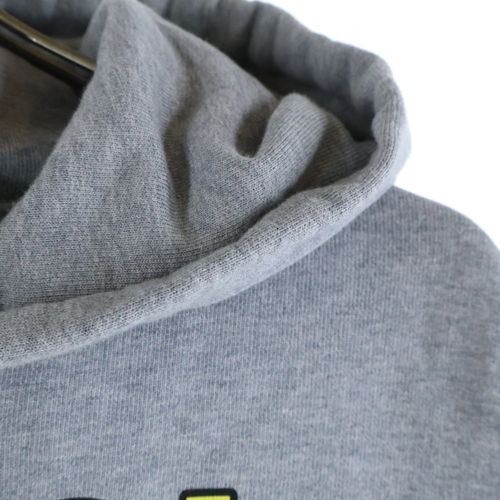 GUCCI(グッチ) インターロッキングG キャット ロゴ プリント プルオーバー スウェットパーカー フーディー グレー 700120