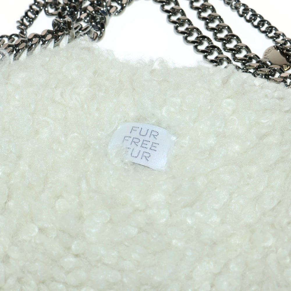 STELLA McCARTNEY(ステラマッカートニー) ファラベラ FUR FREE FUR フェイクファー フェイクレザー 2WAY チェーン ハンド ショルダーバッグ シルバー金具 ホワイト 371223 W8751